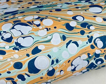 Full Sheet Hand-Marbled Paper P603 - flawed