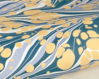 Full Sheet Hand-Marbled Paper P609
