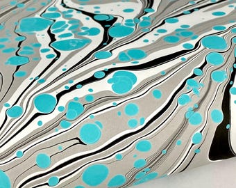 Full Sheet Hand-Marbled Paper P612