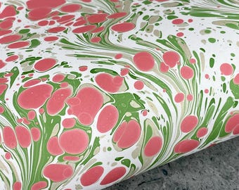 Full Sheet Hand-Marbled Paper Metallic P648