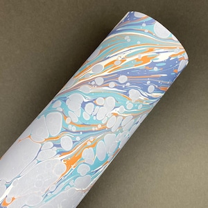 Half-Sheet Hand-Marbled Paper P020H