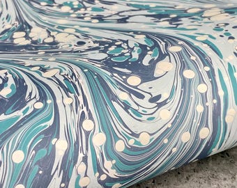 Full Sheet Hand-Marbled Paper P638