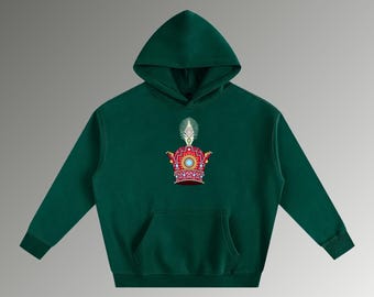 King Reza Pahlavi crown,  Oversize Fleeced Hoodie