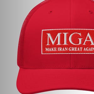 MIGA Trucker Hat, Make Ir. Great Again, Embroidered Snapback Cap, Mesh Back, Adjustable Unisex Streetwear