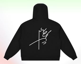Pahlavi signature Boxy Button Placket Hoodie