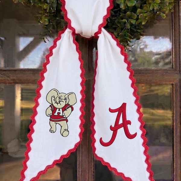 Aangepaste gelaagde teamkranssjerp, aangepaste geborduurde kranssjerp – College Team Fan Decor