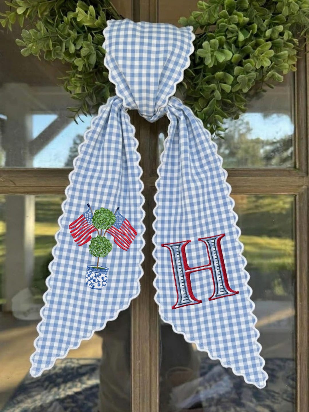 4th of July Wreath Sash, 250th Anniversary Wreath Sash, Patriotic Decor, Wreath Sash