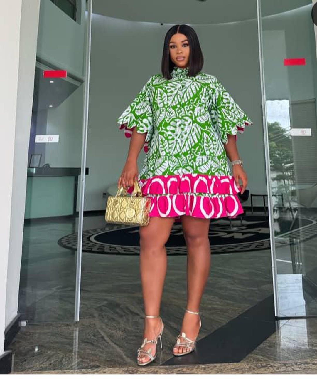 African Wedding Party Dress for Women – Custom Ankara Gown, Elegant ...