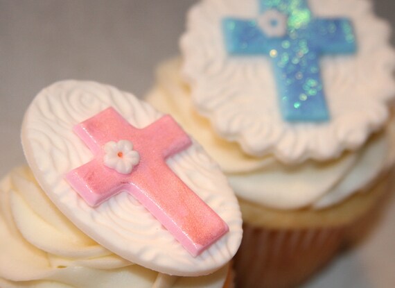 Fondant cupcake toppers for Baptism, Christening, Easter Il_570xn