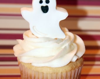 Fondant cupcake toppers Halloween Ghost