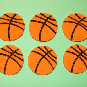 Fondant cupcake toppers mini Basketball image 2