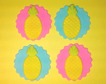 Fondant cupcake toppers Pineapple Summer party