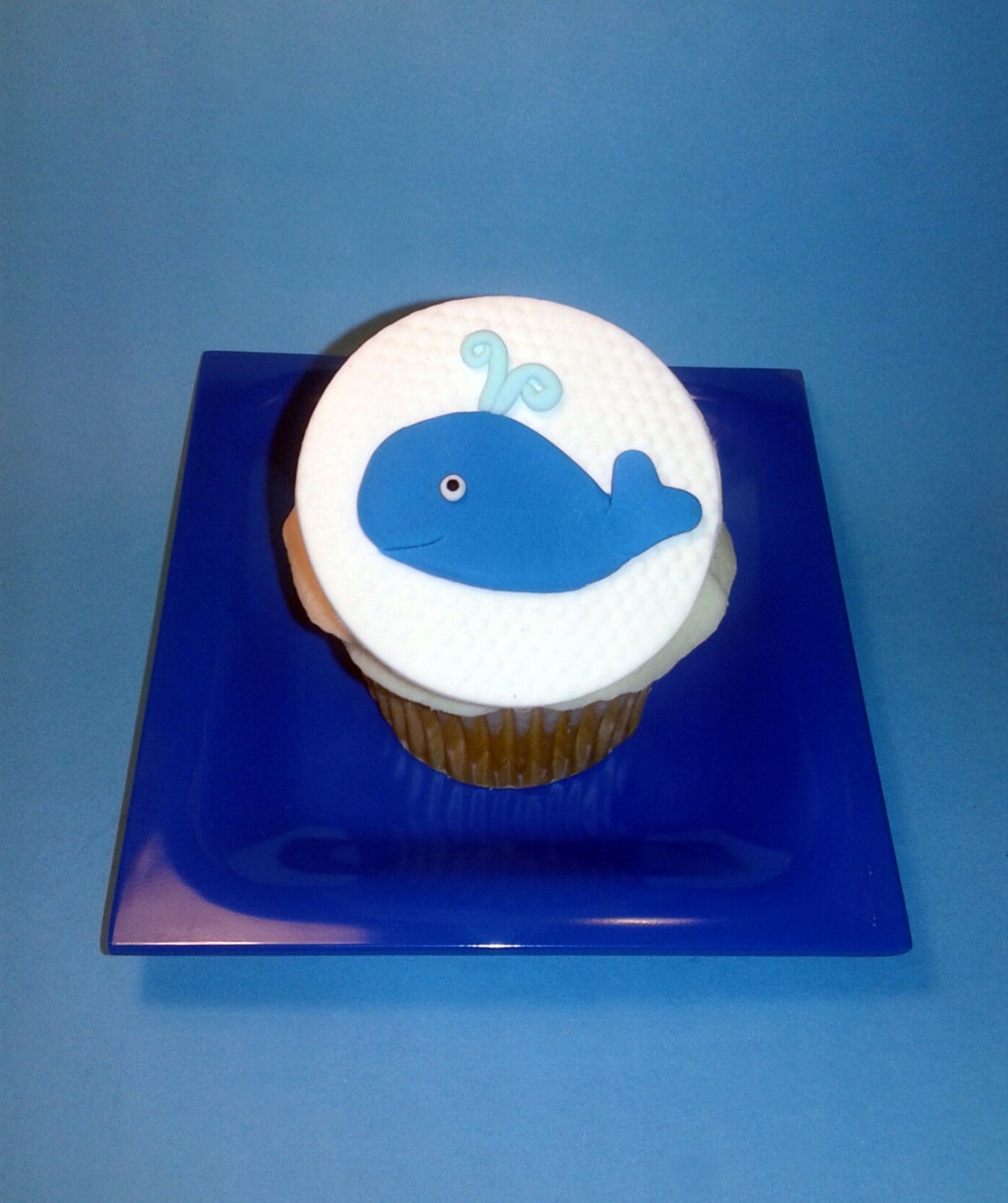 Fondant cupcake toppers Whale Baby Shower Birthday Etsy