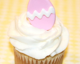 Fondant Cupcake Toppers 12 - Easter Egg Spring