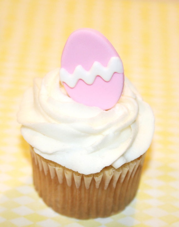 Fondant Cupcake Toppers 12 Easter Egg Spring by Harriet's House of