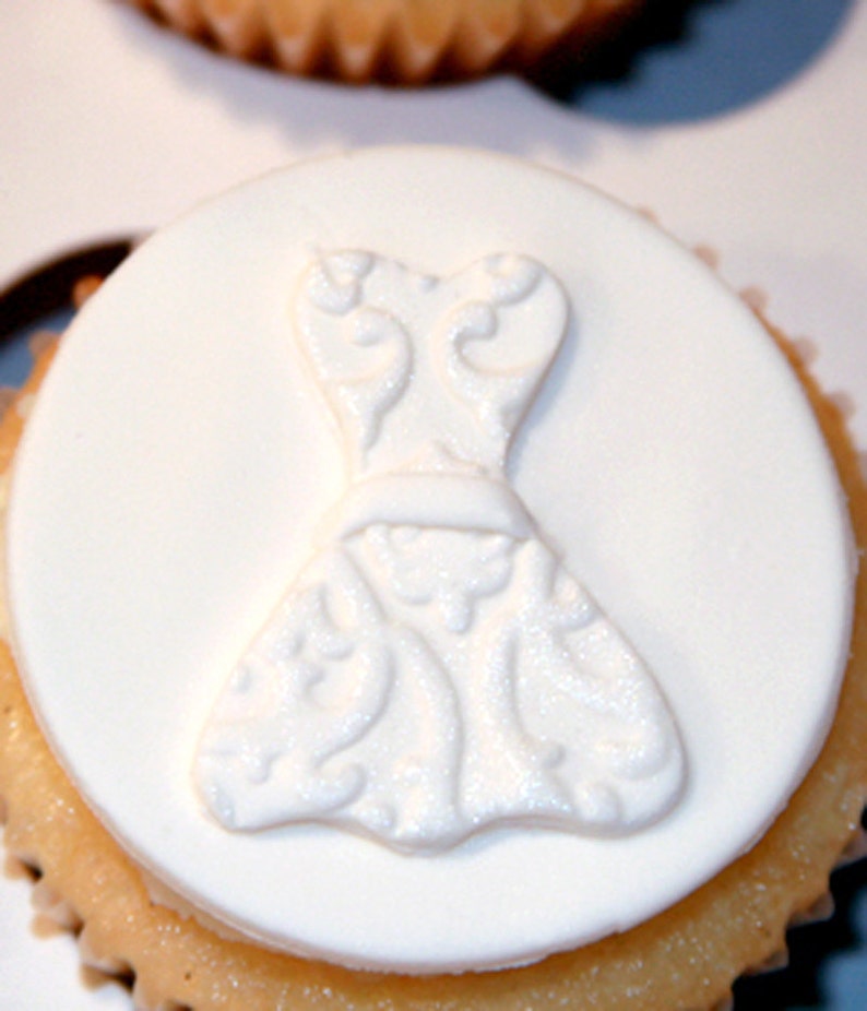 Wedding Fondant Cupcake Toppers Etsy