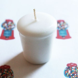 Votivkerze mit Bubble Gum Duft, Home Decor weiße Kerzen, Weird Gift Kerzen, Halloween