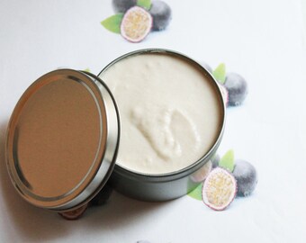 Passion Fruit Whipped Body Butter, Scented Vegan Whipped Mango Butter,  Body Butter, Whipped Lotion, Tin Jars
