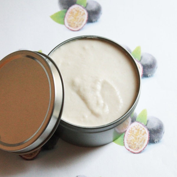 Passion Fruit Whipped Body Butter, Scented Vegan Whipped Mango Butter,  Body Butter, Whipped Lotion, Tin Jars