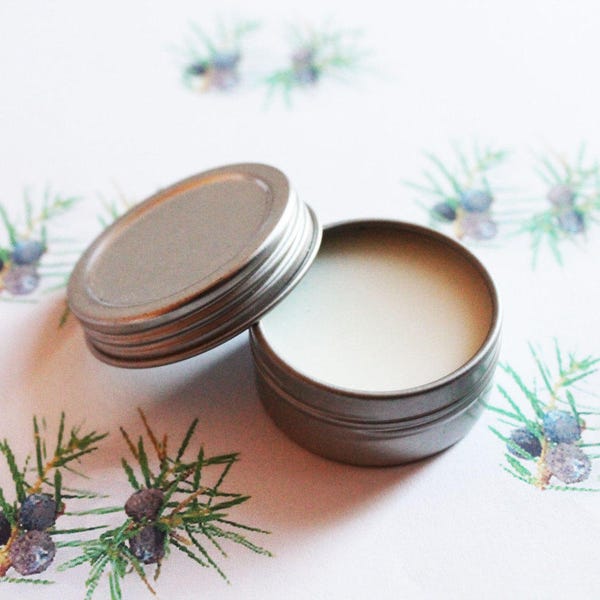 Juniper Solid Perfume, Scented Beeswax Perfume, Handmade Perfume