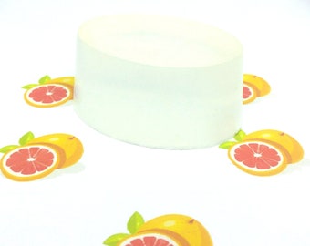 Grapefruit Soap, Scented Handmade Vegan Glycerin Soap Bar