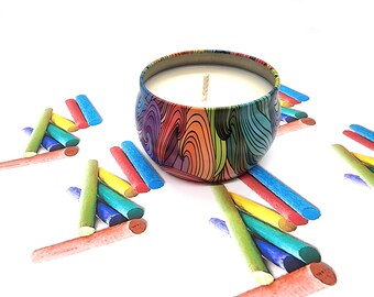 Vela de soja con aroma a tiza