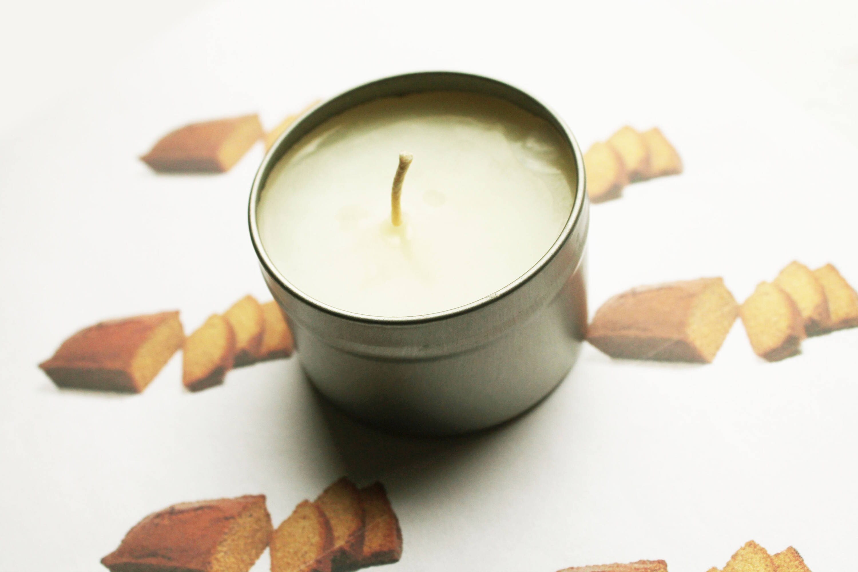 Garlic Scented Candle Vegan Soy Wax, Homemade Home Gift Candles, Tin  Container Candle 