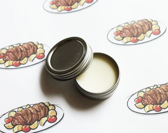 Pot Roast Scented Lip Balm, Shea Butter  Lip Balm, Lip Balm Tin, Lip Balm Favors