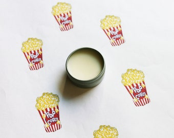 Perfume sólido con aroma a palomitas de maíz con mantequilla