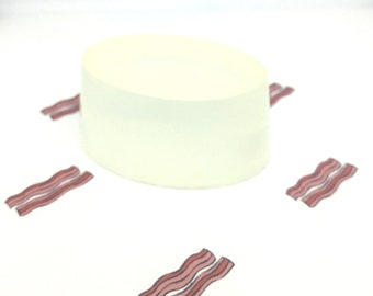 Hickory Smoked Bacon Scented Soap, Handmade Vegan Glycerin Soap Bar