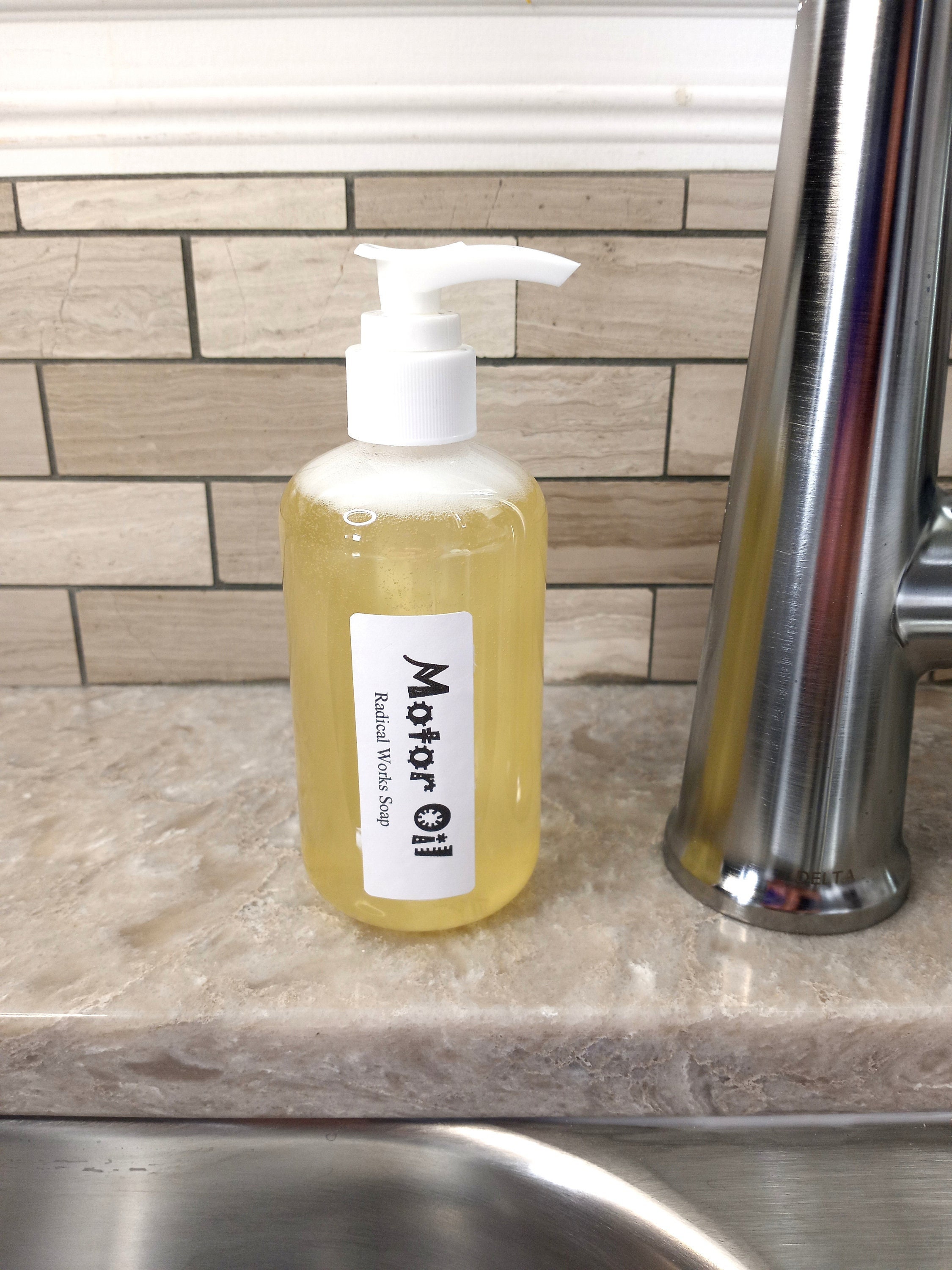 Motor Oil Liquid Soap Homemade Soap Vegan Soap Body Wash image