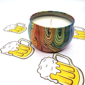 Beer Scented Tin Candle