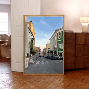 Lisbon Print – Digital Travel Art, Portugal Street Scene, Mediterranean Wall Decor, Gallery Wall Download