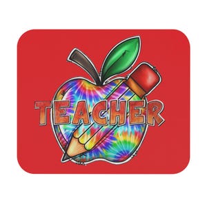 Vibrant Teacher Mouse Pad, Colorful Desk Accessory for Educators, Gift for Teachers, Classroom Supplies, Back to School
