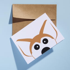 Corgis Hintern Note Karte – Lustiger Hund Karte für Corgis-Liebhaber – Niedliches Tier-Briefpapier – Innen leer – Einfach so Grußkarte