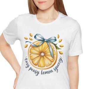 Easy Peasy Lemon Squeezy TShirt, Funny Lemon Graphic Tee, Summer Vibes, Unisex Bella Canvas, Summer Vibes T-Shirt, Gift for Her,Gift for Him