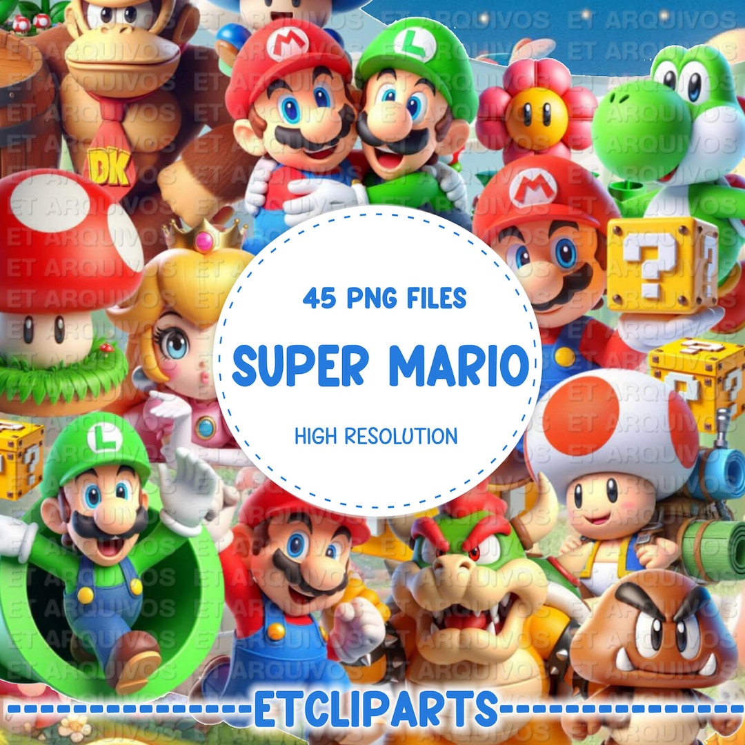 Super Mario Cliparts, PNG, Kit Digital - Etsy Australia