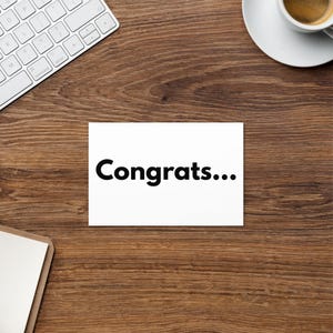 Blunt “Congrats… on your ability to gaslight others.” Card | Funny Minimalist Self-Celebration | Dry, Petty Humor