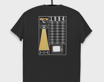 Unisex t-shirt från 1984, Minimal 1984, 1984 Orwell, Minimal design, 1984 Big Brother, Big Brother, bok-t-shirt från 1984, nörd sci-fi dystopisk T-shirt