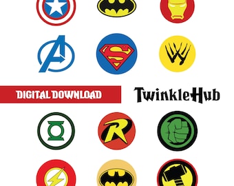 Logotipo de superhéroe en SVG, SVG de superhéroe, paquete de SVG de cómics, SVG de murciélago, paquete de SVG de anime, archivos de corte SVG de los superhéroes más famosos