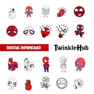 Spiderman Svg Bundle, Spiderman Svg, Spiderman Clipart, Spiderman Silhouette, Superhero Svg, Baby Spiderman Svg Cut files pdf png svg