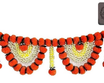 Acrylic Flower Toran, Handmade Diwali Decor, Entrance Garland
