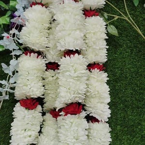 Pack of 2 Artificial Flower Wedding Varmala, Bride and Groom Mala India Pooja Mala Nikah Engagement Jaimala Bride and Groom Ceremony garland