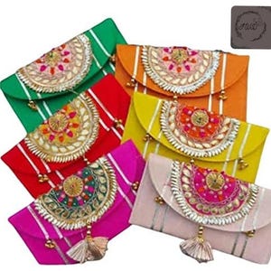 Indian Wedding Silk Fabric Cash Envelope, Fabric Money Pouch for Festival, Gift Wallet, Traditional Cloth Envelope, Handmade Shagun Cover