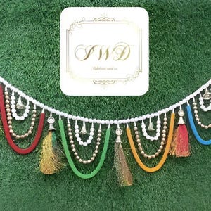 36”Inches Handmade Decorative Wall Hanging Toran For Home Decor Indian Traditional Pooja Hanging Item Door Window Hanging Decor Diwali Decor