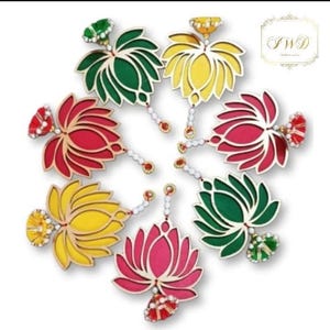 Pink Lotus Backdrop Hanging Strings Lotus Hanging | Mandir Decor Diwali Decoration | Indian Wedding | Housewarming Decor | Haldi Decor