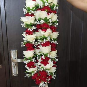 Pack of 2 Artificial Flower Wedding Varmala, Bride and Groom Mala India Pooja Mala Nikah Engagement Jaimala Bride and Groom Ceremony garland