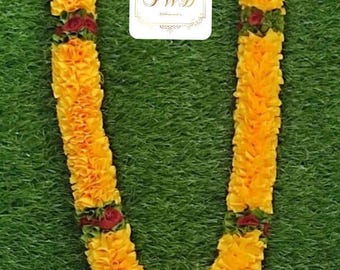 Yellow Artificial Jasmine Garland 22" – Indian Wedding Puja Mala