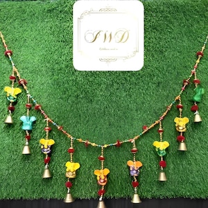 42”Inches Ganesh Handmade Decorative Wall Hanging Toran For Home Decor Indian Traditional Pooja Hanging Item Door Hanging Decor Diwali Decor