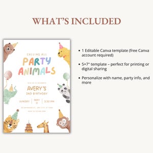 Calling All Party Animals Invitation